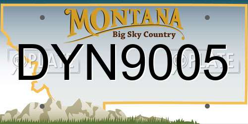DYN9005 Montana License Plate