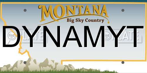DYNAMYT Montana License Plate