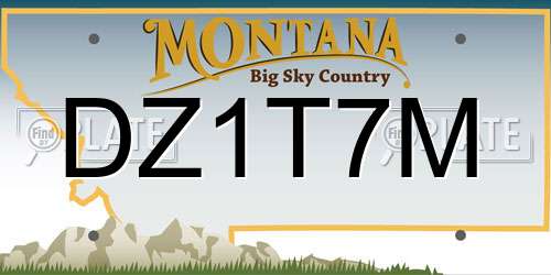 DZ1T7M Montana License Plate