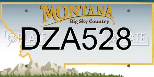 DZA528 Montana License Plate