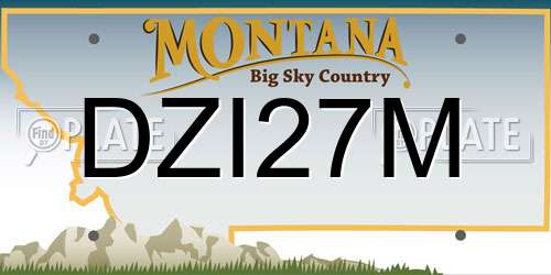 DZI27M Montana License Plate