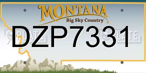 DZP7331 Montana License Plate