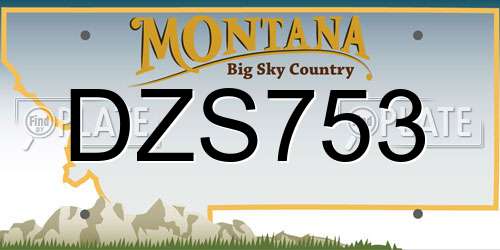 DZS753 Montana License Plate