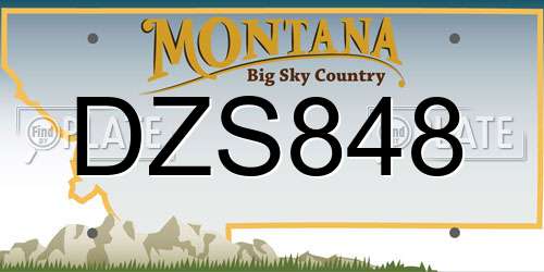 DZS848 Montana License Plate