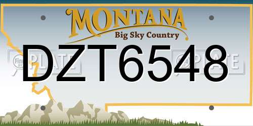 DZT6548 Montana License Plate