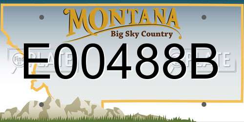 E00488B Montana License Plate