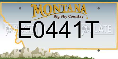 E0441T Montana License Plate