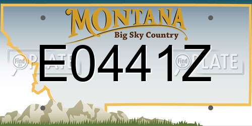 E0441Z Montana License Plate