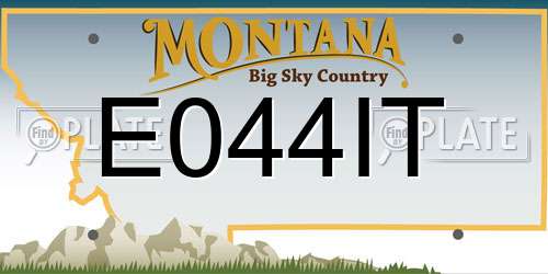 E044IT Montana License Plate