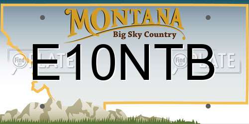 E10NTB Montana License Plate