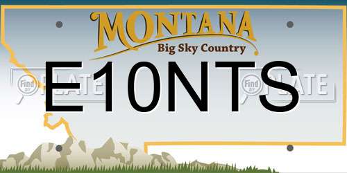E10NTS Montana License Plate