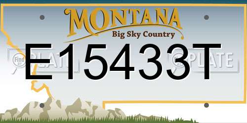 E15433T Montana License Plate