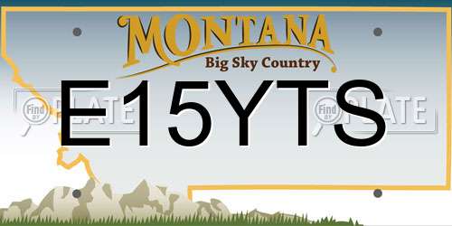 E15YTS Montana License Plate