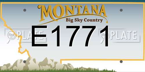 E1771 Montana License Plate