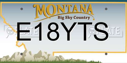 E18YTS Montana License Plate