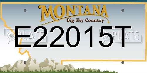 E22015T Montana License Plate