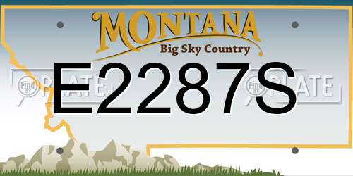 E2287S Montana License Plate