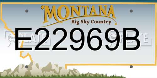 E22969B Montana License Plate