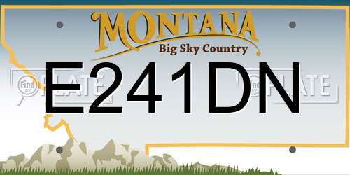 E241DN Montana License Plate