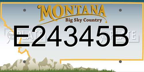 E24345B Montana License Plate