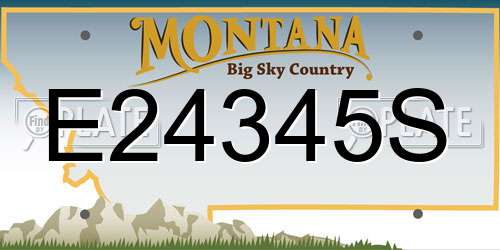 E24345S Montana License Plate