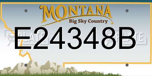 E24348B Montana License Plate