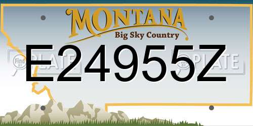 E24955Z Montana License Plate