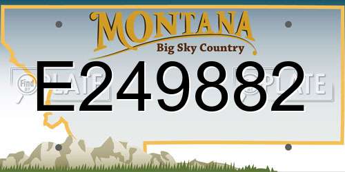 E249882 Montana License Plate