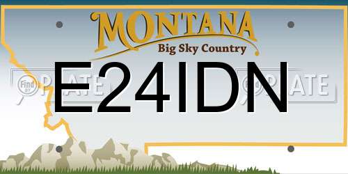 E24IDN Montana License Plate