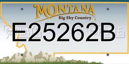 E25262B Montana License Plate