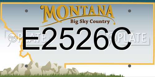 E2526C Montana License Plate