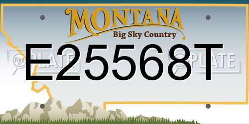 E25568T Montana License Plate