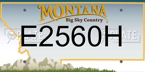 E2560H Montana License Plate