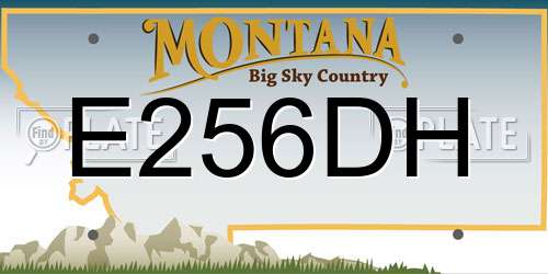 E256DH Montana License Plate