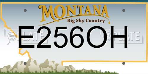 E256OH Montana License Plate