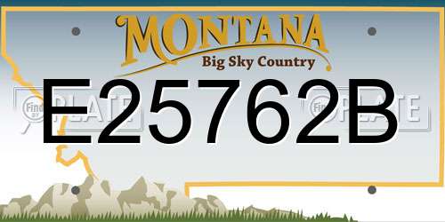 E25762B Montana License Plate