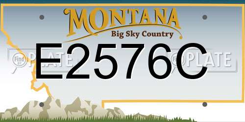 E2576C Montana License Plate