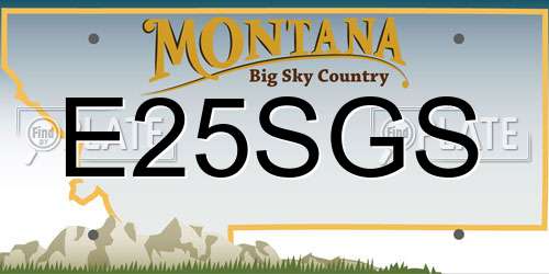 E25SGS Montana License Plate