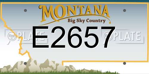 E2657 Montana License Plate