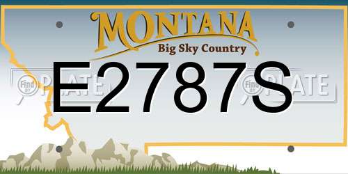E2787S Montana License Plate