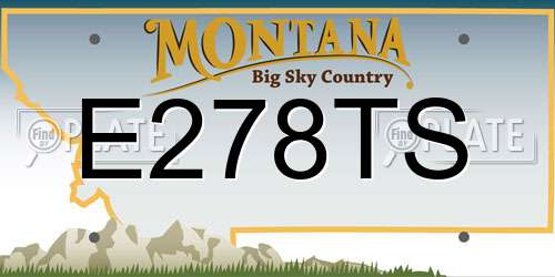 E278TS Montana License Plate