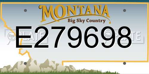 E279698 Montana License Plate