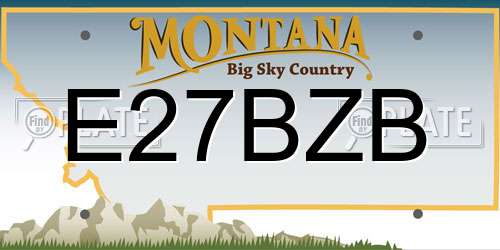 E27BZB Montana License Plate