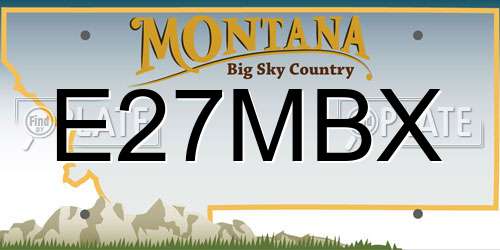 E27MBX Montana License Plate