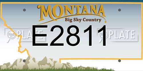 E2811 Montana License Plate