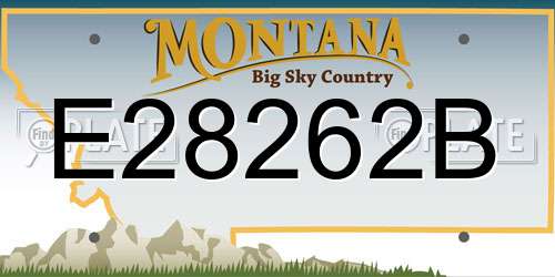 E28262B Montana License Plate