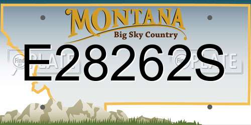 E28262S Montana License Plate
