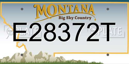 E28372T Montana License Plate