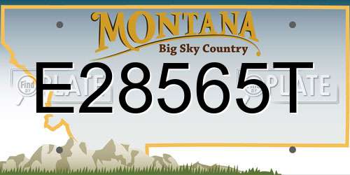 E28565T Montana License Plate