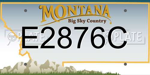 E2876C Montana License Plate